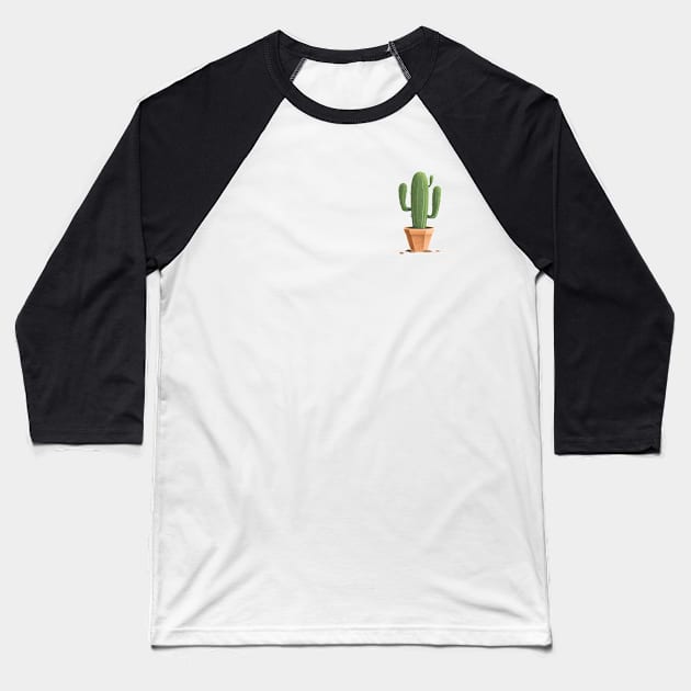 Amigo the Cactus Baseball T-Shirt by lanaxxart